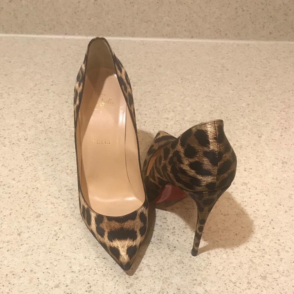 Christian Louboutin cheetah print Pigalle